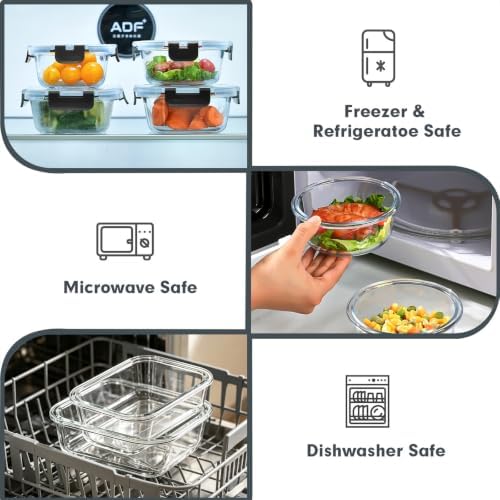 30Pack Glass Meal Prep Containers with Lids Set