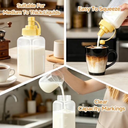 Cold Foam Squeeze Bottles, Easy Squeeze And Dispense, 12 Oz, 2 Pack - Image 5