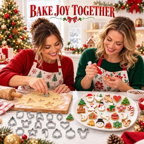 Mini Christmas Cookie Cutters Set,20PCS Stainless Steel Cookie Cutters - Image 6