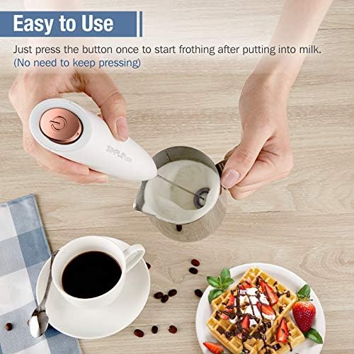 SIMPLETASTE Milk Frother Handheld Electric Foam Maker Battery Operated - Image 2
