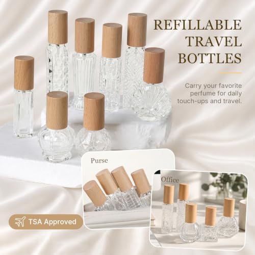 Perfume Bottles, Refillable Spray Bottles (Walnut-10ml,13ml,13ml,14ml,15ml) - Image 2