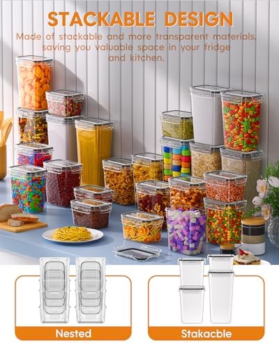 Airtight Food Storage Containers with Lids, 24 PCS, BPA-free