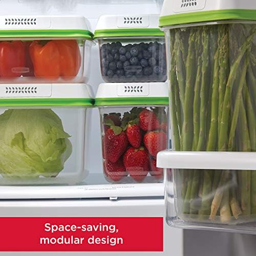 FreshWorks Produce Saver, Medium Produce Storage Containers, 2 Pack