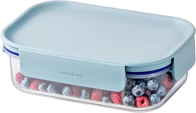 LocknLock Classic-Plus Plastic Food Storage Container | Airtight Plastic Food Storage Containers with Lids | BPA Free Stackable Food Storage for Meal Prep, Leakproof, Freezer & Dishwasher Safe, 910ml