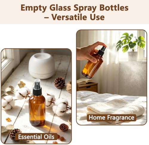 STARSIDE 4oz Amber Glass Spray Bottles 42-Pack with Fine Mist Sprayer - Image 5