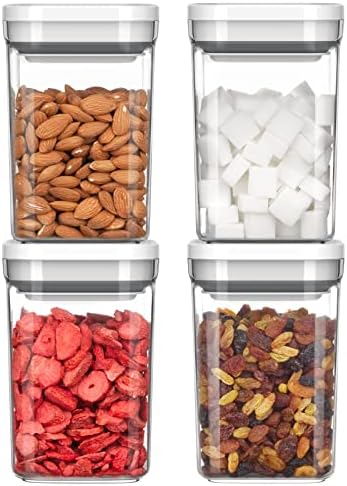 4 Pack Airtight Food Storage Container Set for Pantry Organization