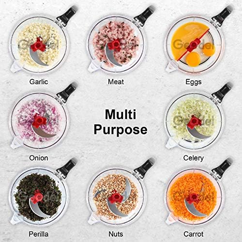 Large Food Chopper Vegetable Chopper, Manual Food Processor, 3 Cups