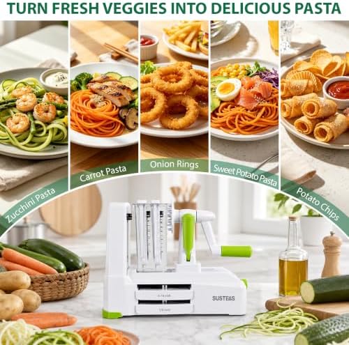 Vegetable Spiralizer, 5 Blades Zucchini Spiralizer Noodle Maker