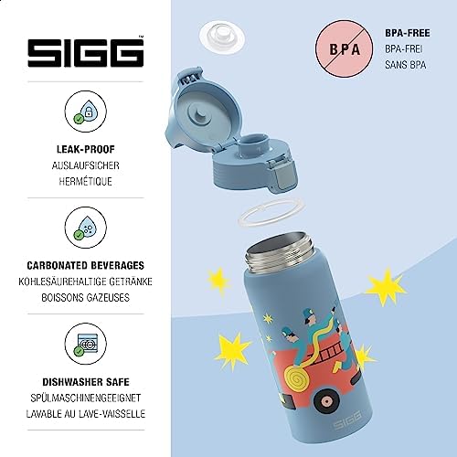 Insulated Kids Bottle - Shield One Therm - For Carbonated Beverages - Dishwasher Safe - Stainless Steel - 17 Oz