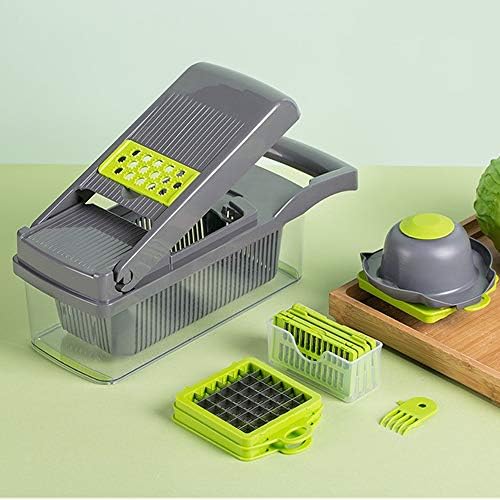 Onion Chopper, chopper vegetable cutter Vegetable Chopper Veggie Cutter Multifunctional Mandoline Slicer Dicer With Colander Basket And Container - Image 7