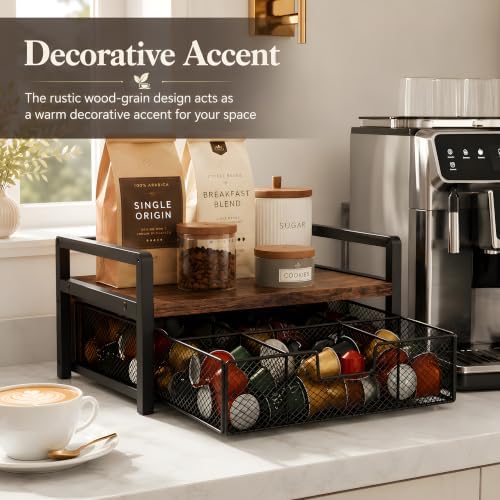 Tea Bag Organizer for Counter, 8 Compartments