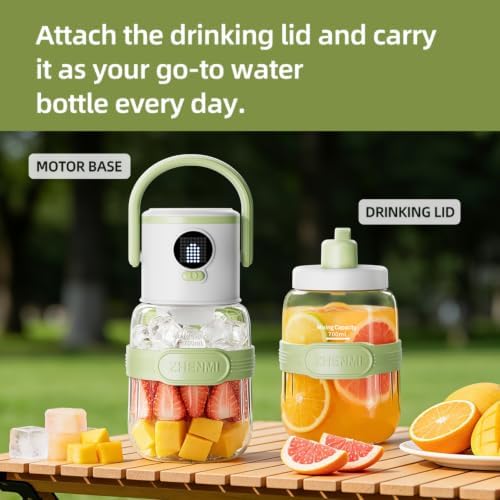 J21 BPA-Free Cordless Portable Blender, 33oz Ice Crushing for Shakes & Smoothies, Dishwasher Safe, Food Grade Material, Easy to Clean, Perfect for Family & Home Kitchen - Image 5