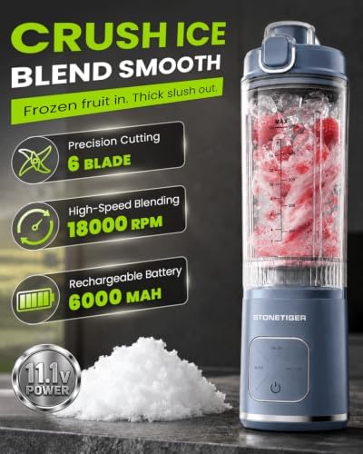Portable Blender for Smoothie, Personal Blender, Cordless, Fitness &Travel - Image 2