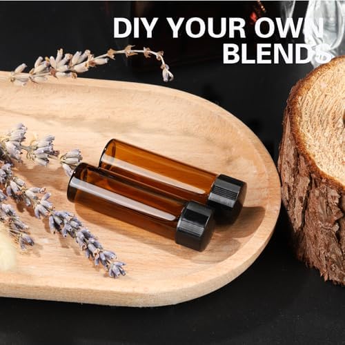 Teenitor 100pcs Essential Oil Bottles, 5ml Essential Oil Bottles Empty Glass Anointing Bottles, Small 5ml Oil Vial, Sample Bottles - Image 3