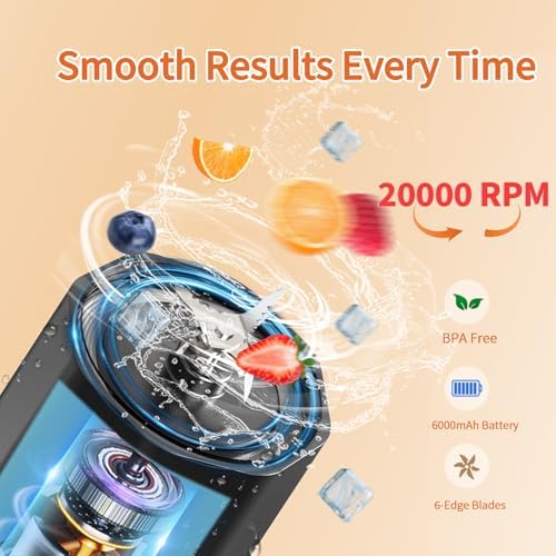 Portable Blender, Personal Blenders with Pulse Mode, Smoothie & Shake Maker - Image 2