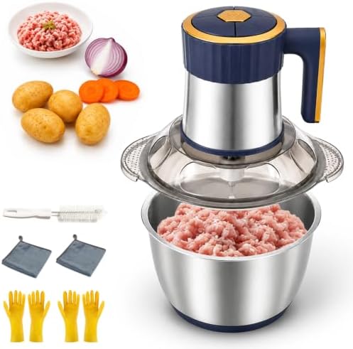 Food Processor, 5Qt Food Chopper Electric, 5-Speed Meat Grinder for Kitchen