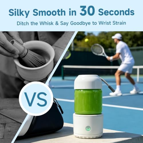 Chaism Electric Shaker Bottle for Matcha Coffee Latte Smoothie Protein - Image 2