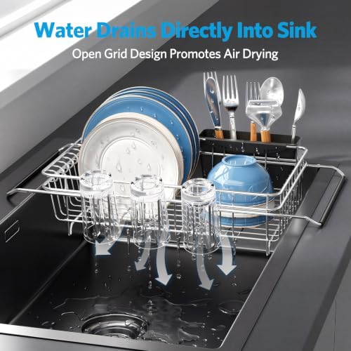 Over The Sink Dish Drying Rack for Small Kitchen