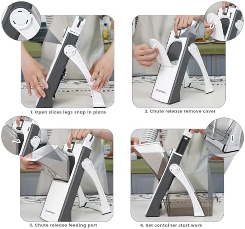 SupMaKin Safe Mandoline Slicer Pro for Kitchen Adjustable Vegetable Slicer - Image 6