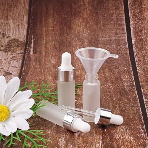Kesell 5ml Frosted Glass Dropper Bottles for Oil with Silver Caps, 50-Pack - Image 3