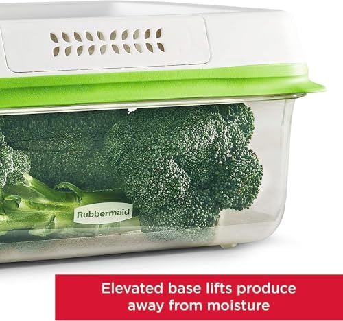 FreshWorks Produce Saver, Large Storage Containers With Lids, Pack of 3, 6-Piece Set
