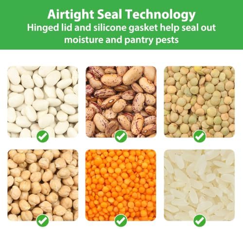 Grain Storage Container, 2.5-Quart, Airtight Lid
