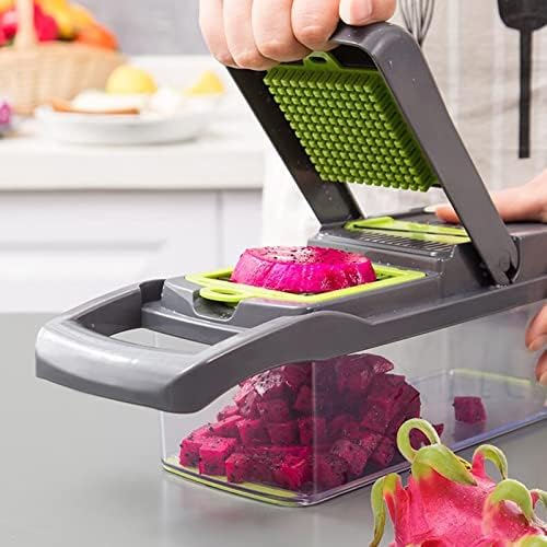 Vegetable Fruit Chopper Onion 4in1 Vegetable Chopper Onion Chopper Food Chopper Manual Spiralizer Salad Chopper Veggie Dicer Veggie Chopper Potato Cutter Onion Dicer Vegetable - Image 3