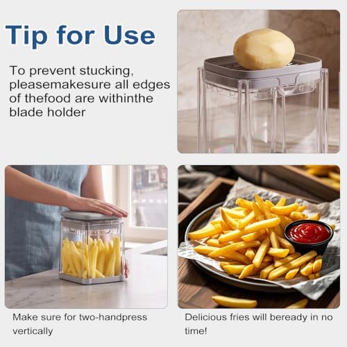 BZONE Commercial Veggie Chopper, 4-Blade Set for Fast Fries - Image 4