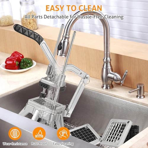 Commercial Vegetable Chopper Fruit Dicer with 3 Replacement Blades