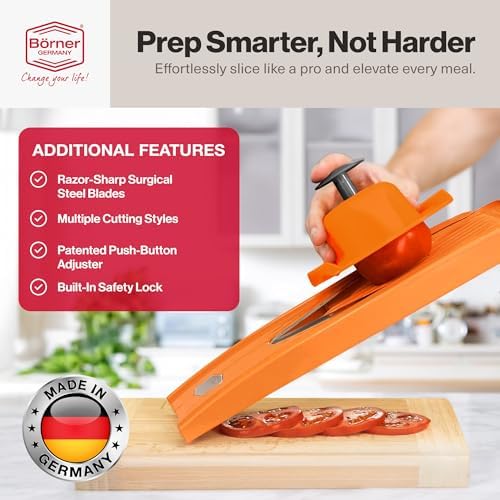 V Power Mandoline, V-7000, Orange