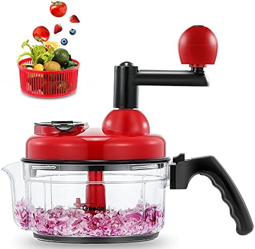 Large Food Chopper Vegetable Chopper, Manual Food Processor, 3 Cups