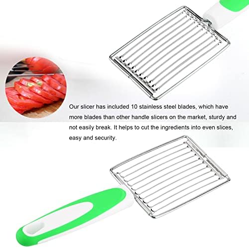 Stainless Steel Luncheon Meat Cutter for Ham, Fruit, Tomato, Cheese, Soft Food Cutting Tool, Green - Image 3