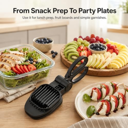 Multi-Purpose Fruit & Egg Slicer with Sharp Stainless Steel Blades - Image 4