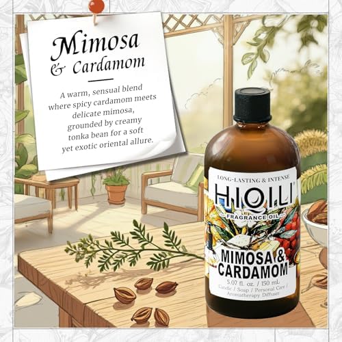 HIQILI Mimosa & Cardamom Fragrance Oil for Diffuser, DIY & Aromatherapy - Image 2