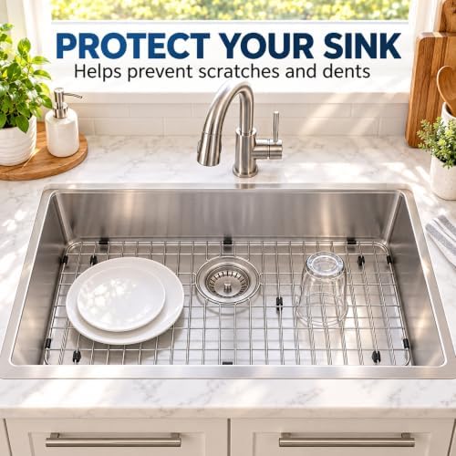 Kitchen Sink Grid and Sink Protectors, 26" Stainless Steel Sink Grids