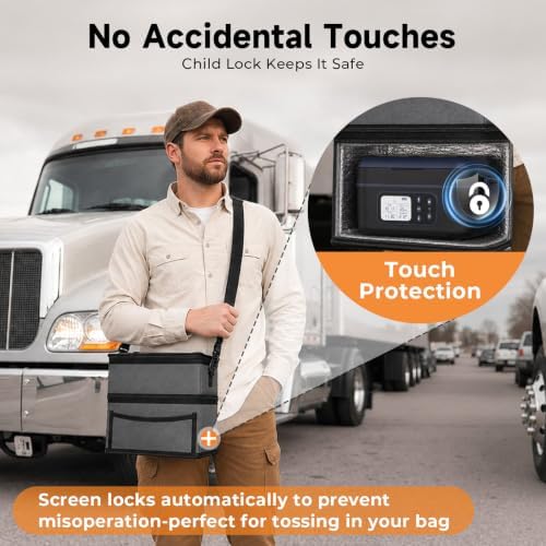 Cordless Electric Lunch Box for Adults with APP Control, 27000mAh Battery Powered, 1.5L Portable Timer & Leak-Proof Warmer, Smart for Men Work Travel Truck (Black)