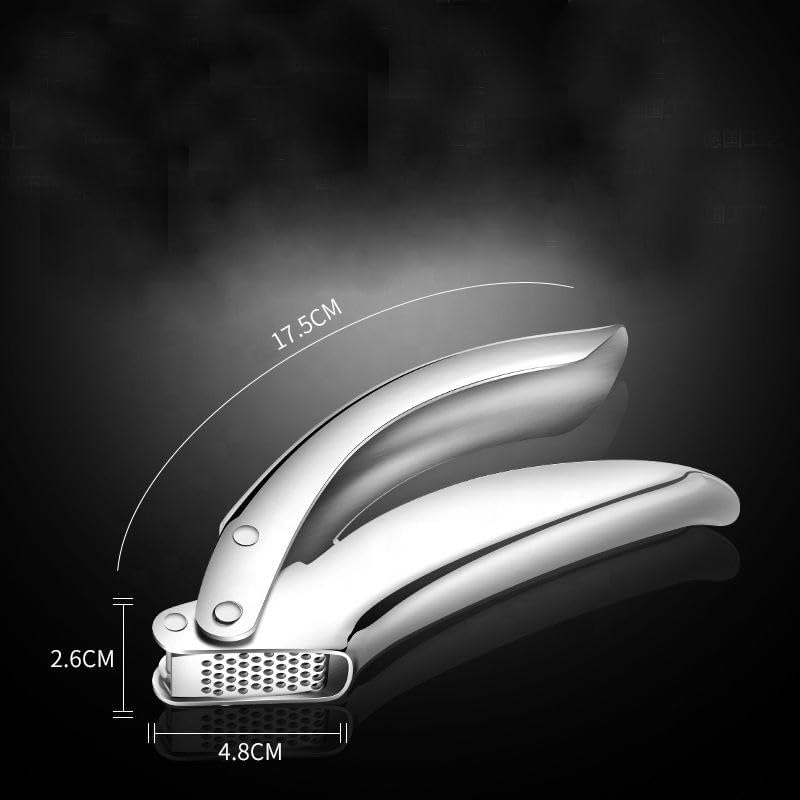 Stainless Steel Garlic Press Compatible With Kuhn Rikon Garlic Crusher - No Peeling Required Garlic Press with Ergonomic Design - Easy to Clean, Dishwasher Safe Garlic Crusher.