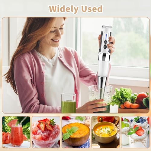 Toogel Cordless Immersion Blender, 21-Speed, 3-Angle Adjust, White - Image 4