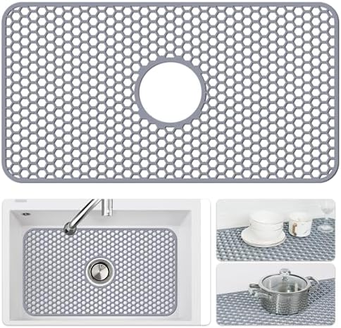 Silicone Sink Protectors for Kitchen Sink-26"x 14" Center Drain