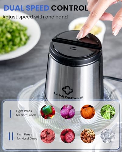 LINKChef Food Processor, 6 Cup Electric Food Chopper, 250W Meat Grinder - Image 4