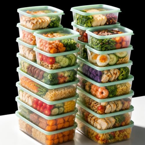 40PCS 45OZ Food Storage Containers with Lids - Meal Prep