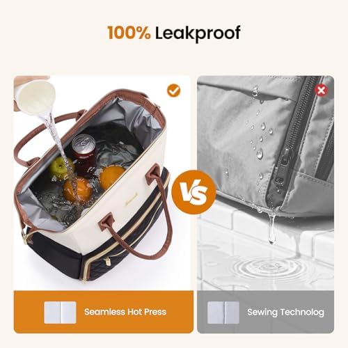 Lunch Bag Women, Insulated Lunch Box for Women with Cup Holder