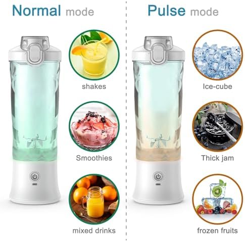 Portable Blender, Shakes and Smoothies Cordless Personal Size Blender 20oz