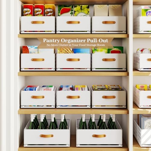 Pull Out Cabinet Organizer, Slide-Out Pantry Shelves, Fits Framed Cabinets