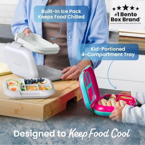 Chill Kids 4-Compartment Bento Box Leakproof Lunch Box