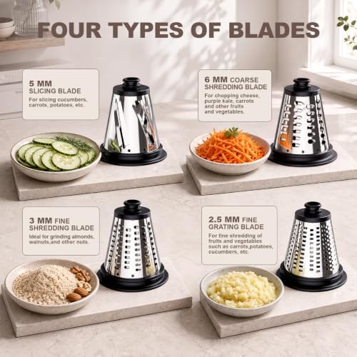 Slicer Shredder Attachment for KitchenAid Stand Mixer, Cheese Grater