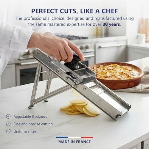 Bron Coucke - Stainless Steel Mandoline Slicer, Fries, Julienne & Waffle