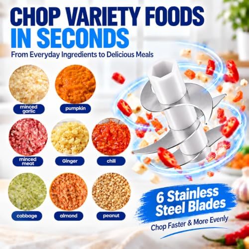 Electric Garlic Chopper Mini, 320ml Rechargeable Cordless Mini Food Chopper - Image 4