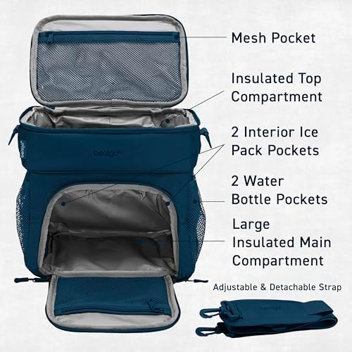 Prep Deluxe Insulated Meal Prep Lunch Bag for Adults, Holds 5 Meals