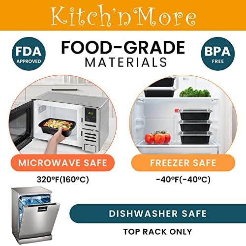 38oz Meal Prep Containers, Extra Large &Thick Food Storage Containers with Lids, Reusable Plastic,Disposable Bento Box,Stackable,Microwave/Freezer/Dishwasher Safe, BPA Free (30Pack)
